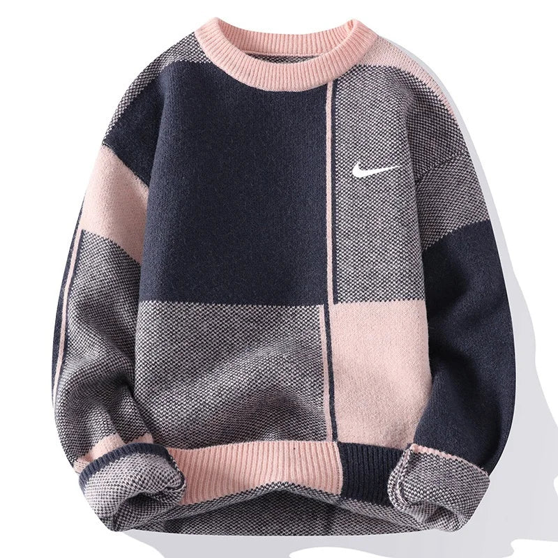 NIKE Checkered Crewneck Sweater