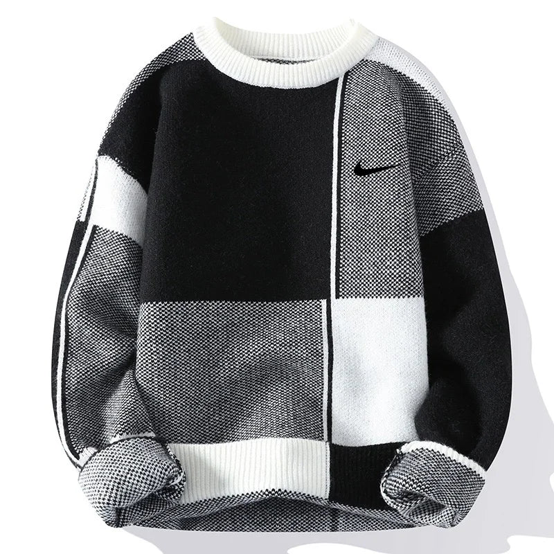 NIKE Checkered Crewneck Sweater