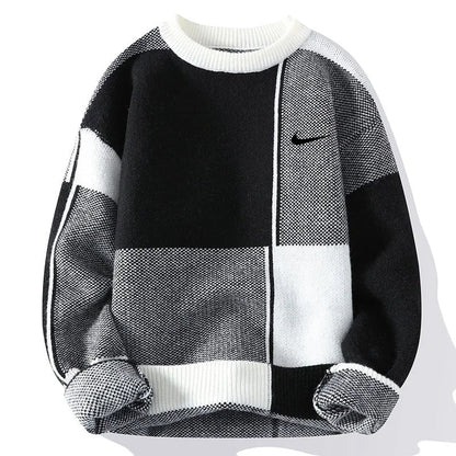 NIKE Checkered Crewneck Sweater
