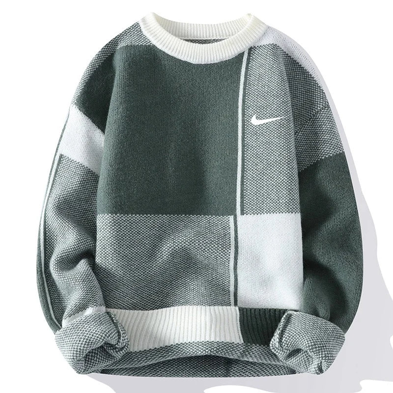 NIKE Checkered Crewneck Sweater