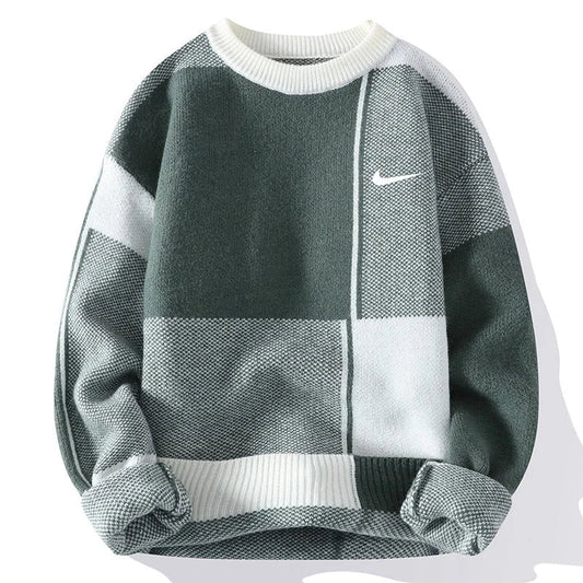 NIKE Checkered Crewneck Sweater