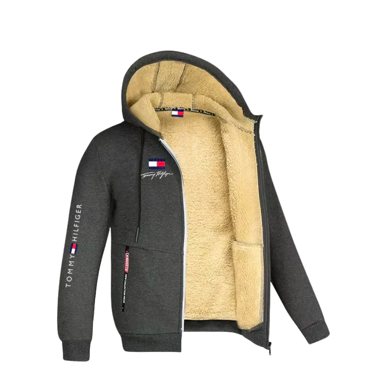 Tommy Hilfiger Signature Sherpa-Lined Full-Zip Hoodie
