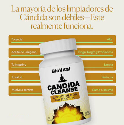 Vital BioLabs® Candida Cleanse Capsules that reduce cravings, bloating, and fatigue