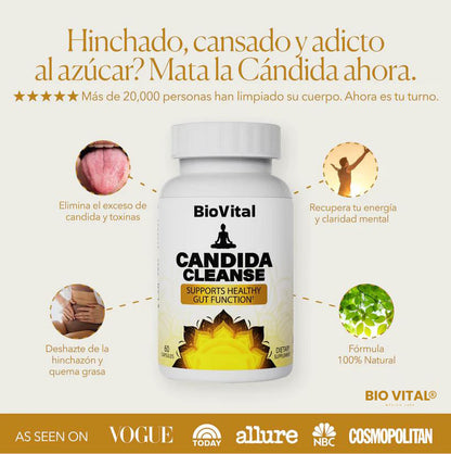 Vital BioLabs® Candida Cleanse Capsules that reduce cravings, bloating, and fatigue