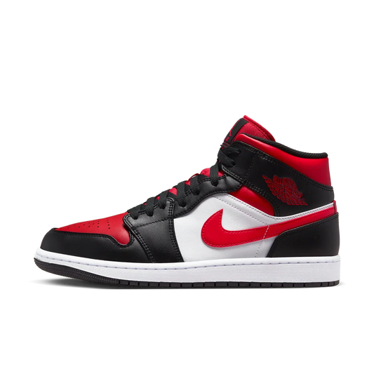 Air Jordan 1 Mid White Black Red (2022)