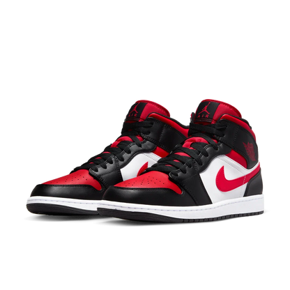 Air Jordan 1 Mid White Black Red (2022)