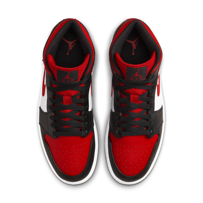 Air Jordan 1 Mid White Black Red (2022)