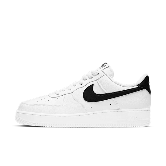 Nike Air Force 1 Low '07 White Black Pebbled Leather
